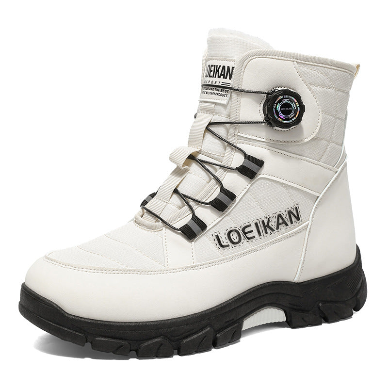 Gefütterte Herren-Winterstiefel, große Größen