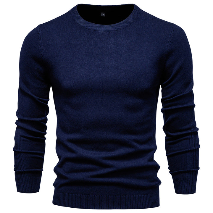 Herren-Rollkragenpullover, einfarbig, lässig