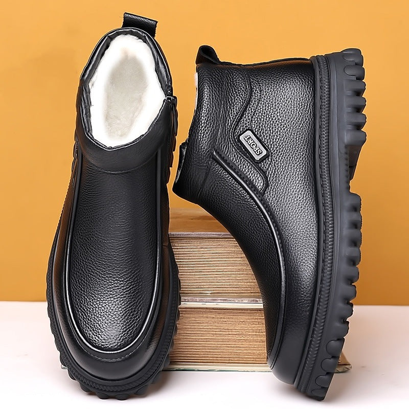 Herren-Winterstiefel, gefüttert, rutschfest, warm