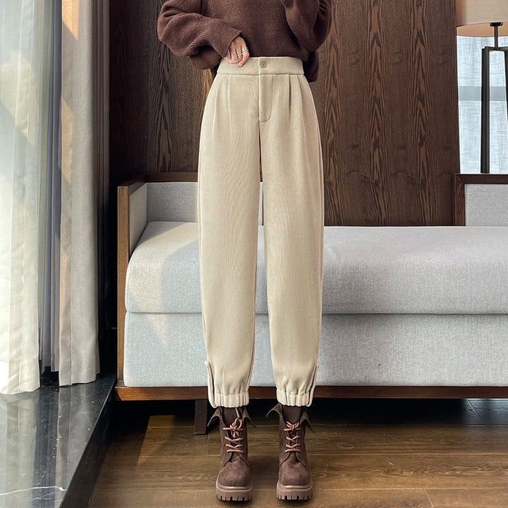 Damen-Freizeithose aus Chenille, gefüttert