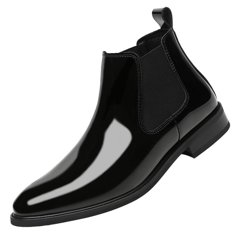 Herren Chelsea-Stiefel aus Leder mit optionaler Erhöhung