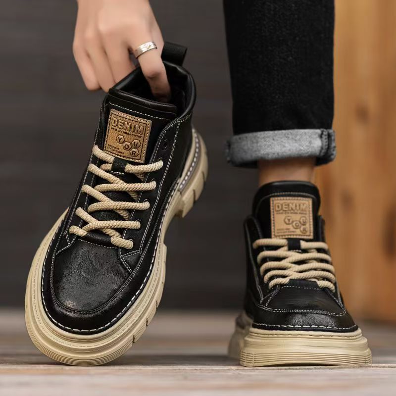 Herren-Stiefel im Vintage-Stil, rutschfest