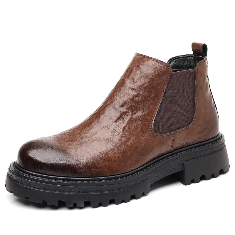 Herren Chelsea-Stiefel, gefüttert, rutschfest, Kunstleder