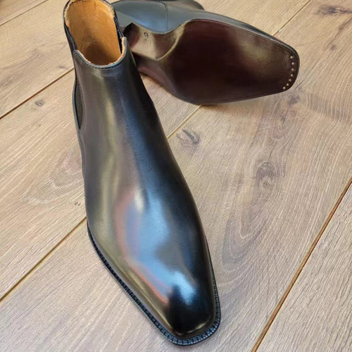 H509 Herren-Chelsea-Stiefel aus Leder