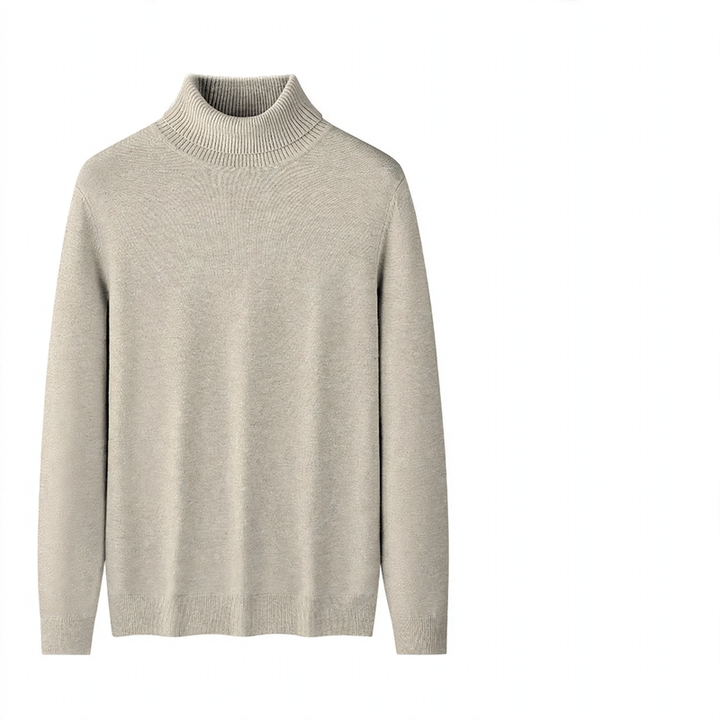 Hochwertiger Herren-Rollkragenpullover aus Modal-Wollmischung
