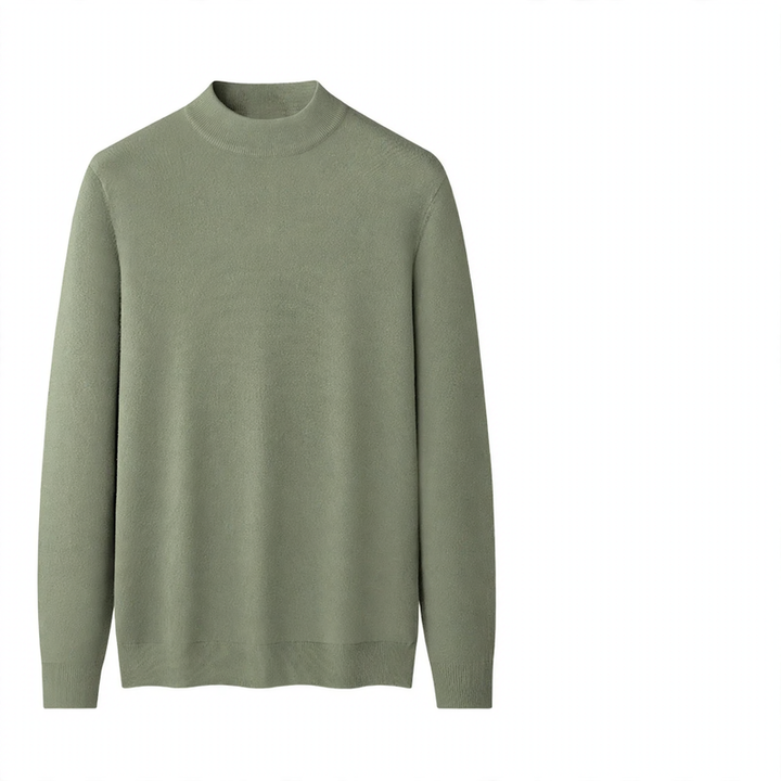 Herren-Woll-Modal-Pullover mit Stehkragen