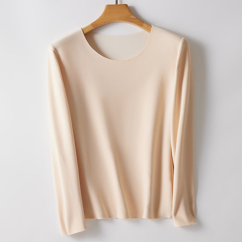 Damen-Thermo-Langarmshirt, Rundhals, wärmend, figurbetont