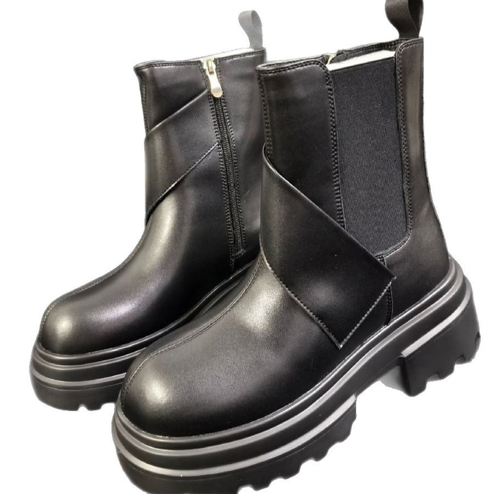 Herren-Chelsea-Stiefel, gefüttert, mit Plateau
