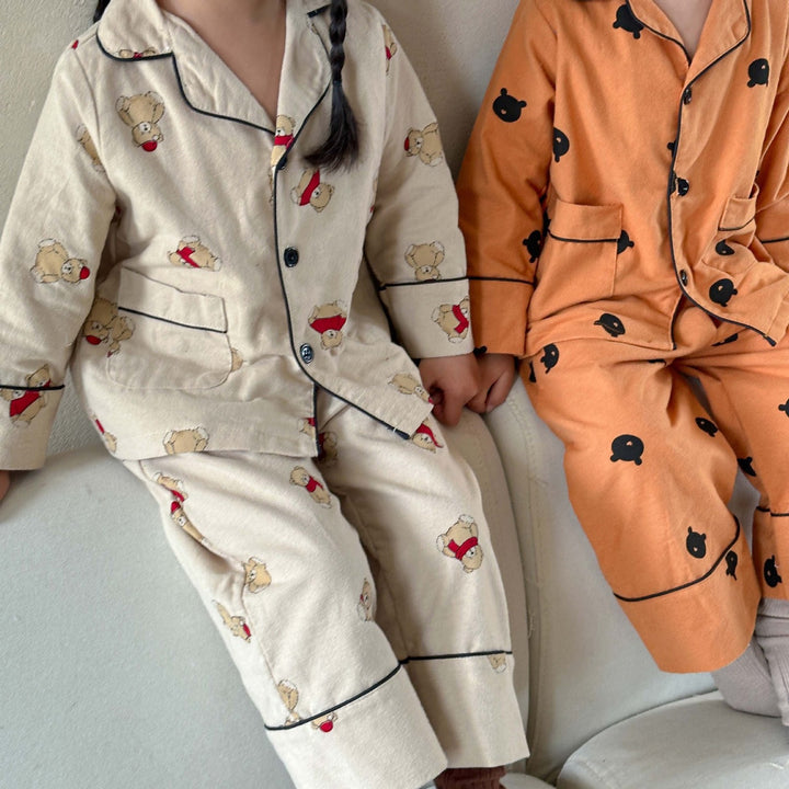 Kinder-Schlafanzug aus gebürsteter Baumwolle, zweiteilig