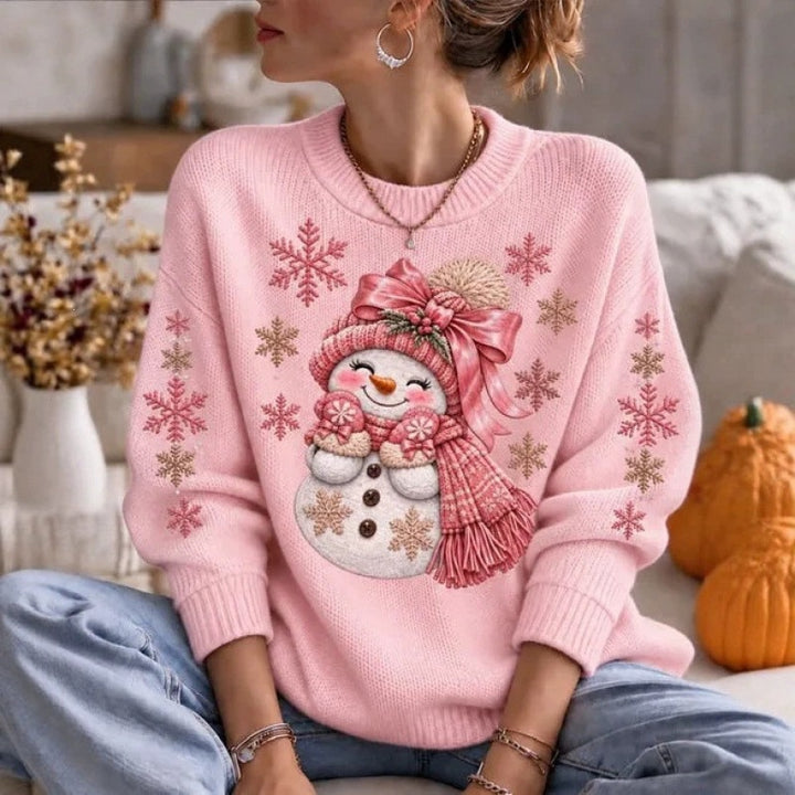 Damen-Weihnachtspullover mit 3D-Druck