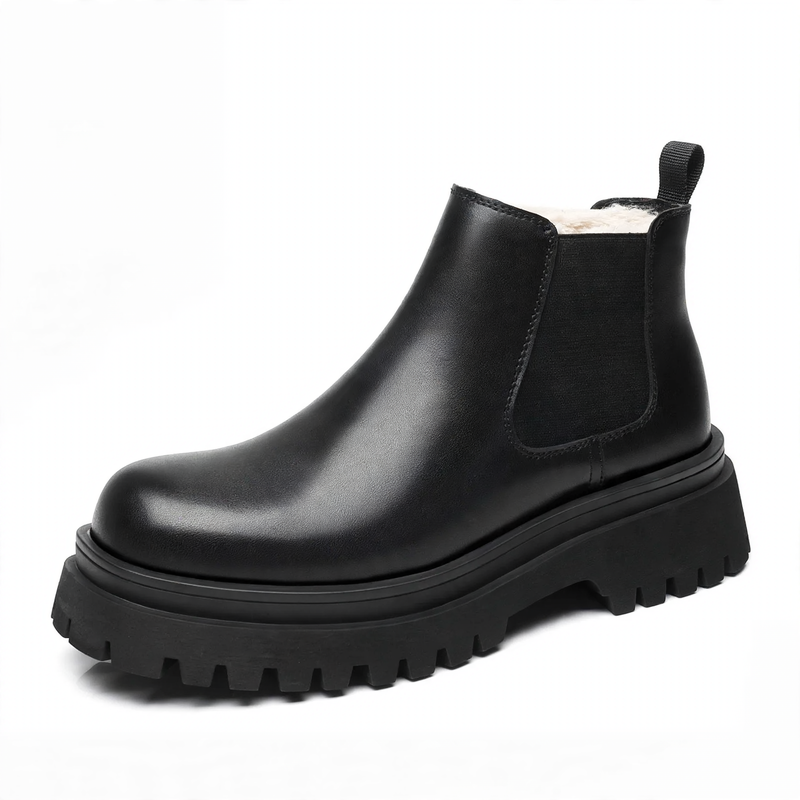 Herren-Plateau-Stiefel mit Innensohlenerhöhung