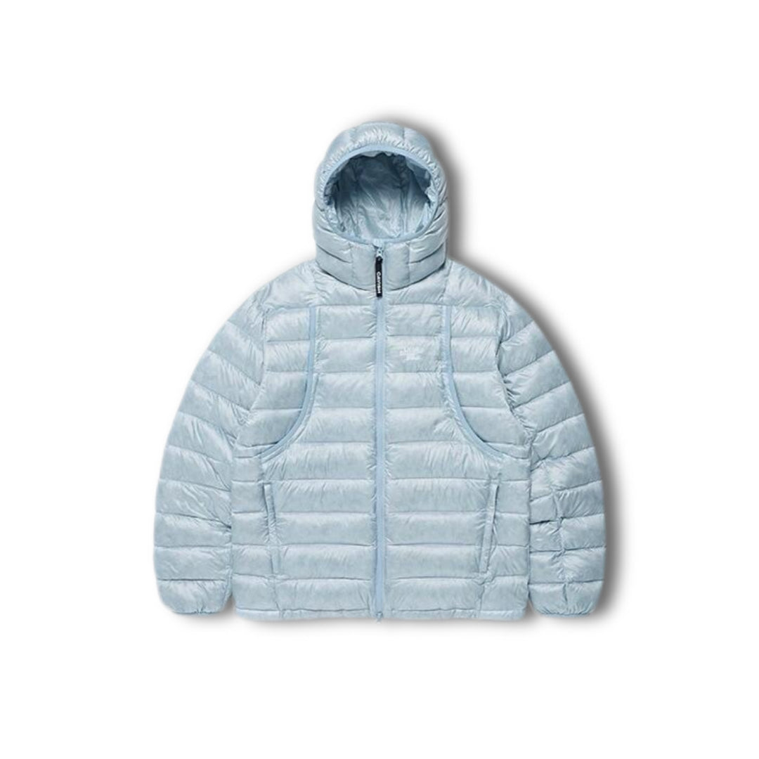 Leichte Daunenjacke mit Kapuze, 90% Grauentendaunen