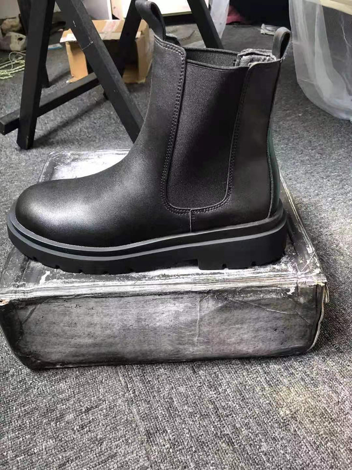 Herren-Chelsea-Stiefel aus Rindsleder, mittelhoher Schaft
