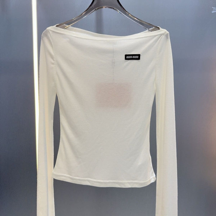 Damen-Strickpullover, schulterfrei