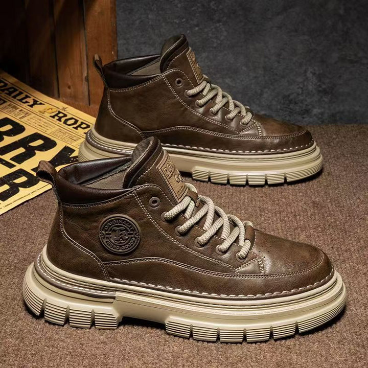 Herren-Stiefel im Vintage-Stil, rutschfest