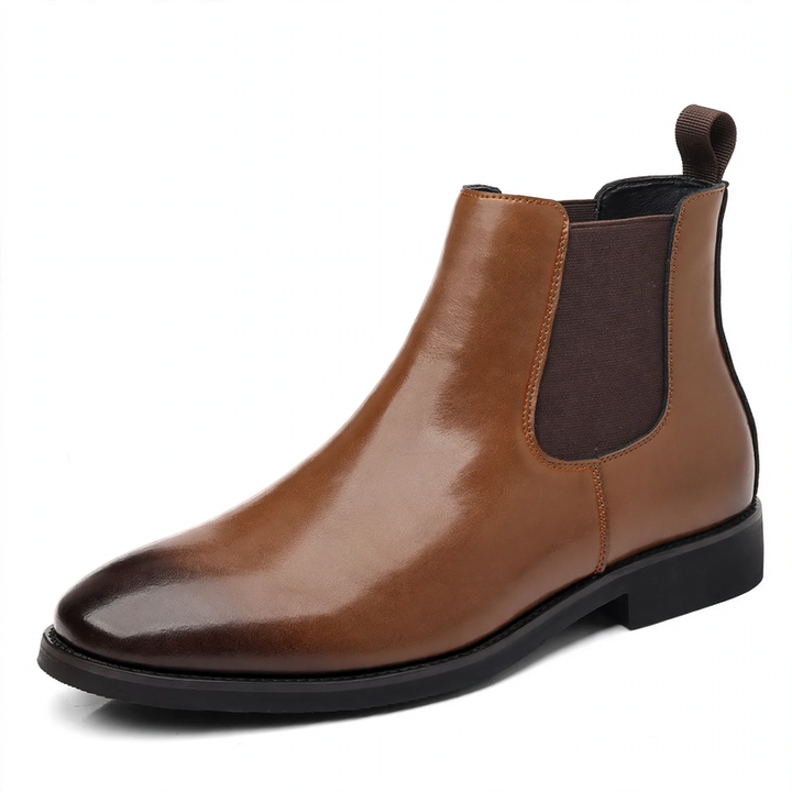Herren-Chelsea-Stiefel, Vintage-Stil, Blockabsatz