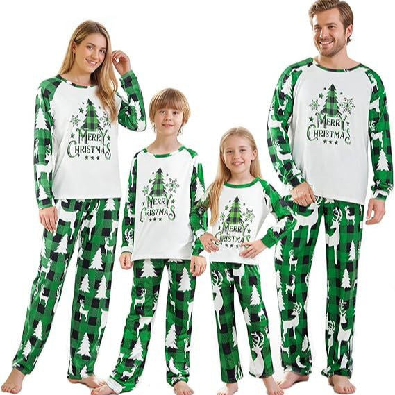 Familien-Pyjama-Set, weihnachtliches Karomuster