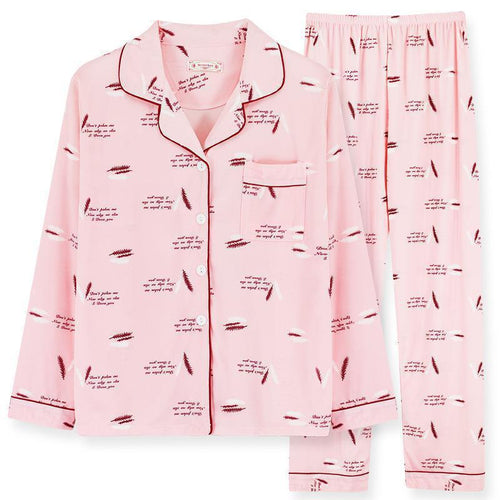 Damen-Pyjama-Set, langärmelig, kariert, gemütliche Hauskleidung