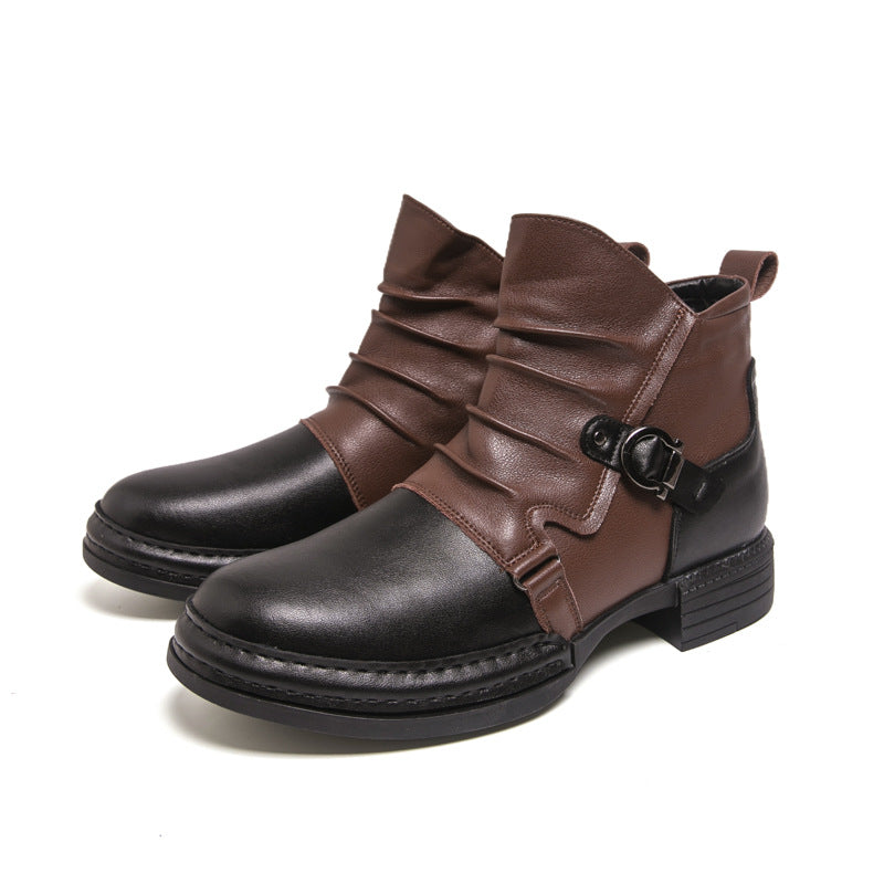 Herren-Stiefeletten im Cowboy-Stil, Kunstleder, elegant