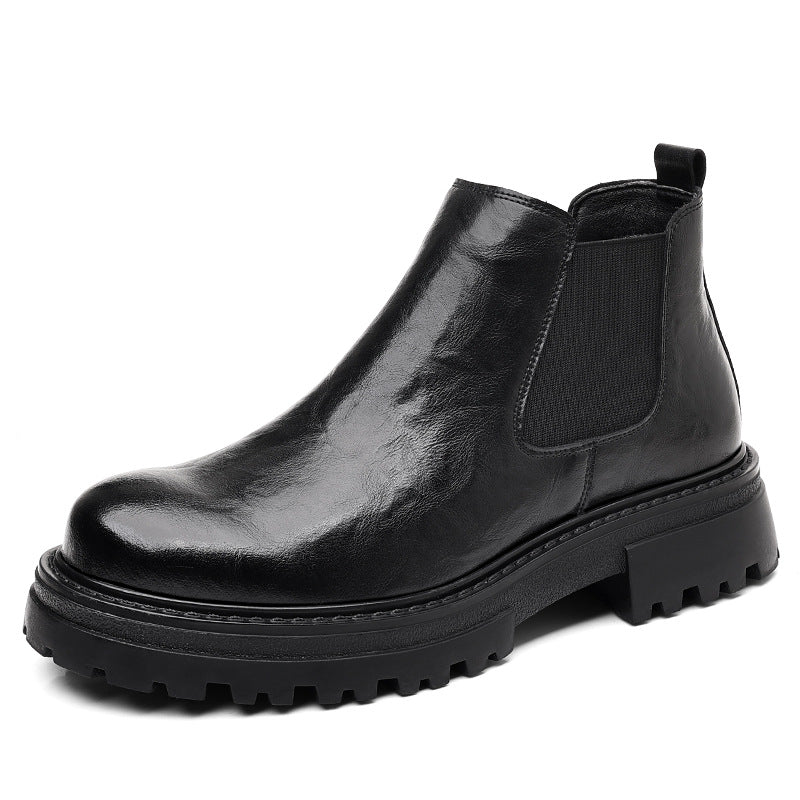 Herren Chelsea-Stiefel, gefüttert, rutschfest, Kunstleder