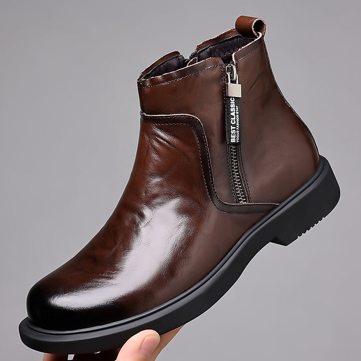 Herren-Chelsea-Stiefel aus Rindsleder, gefüttert