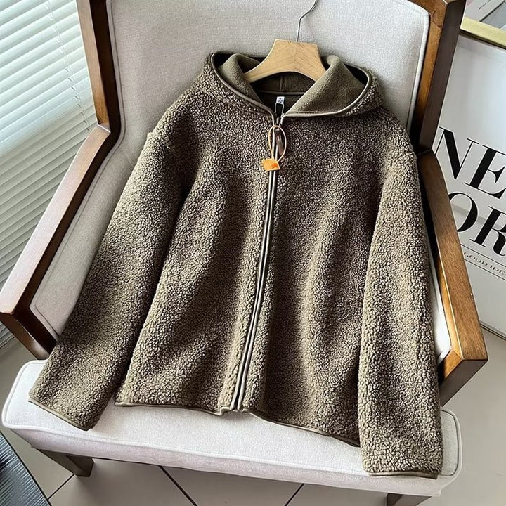 Gefütterte Kapuzenjacke aus Teddyfleece