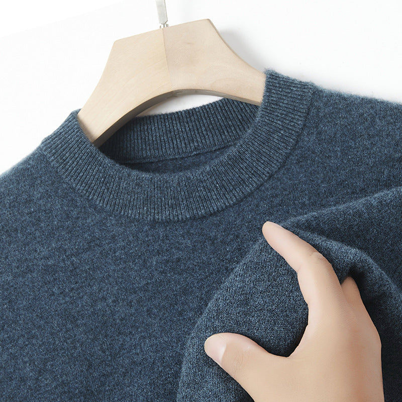 Herren-Kaschmirpullover, einfarbig, wärmend