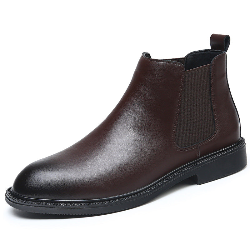 Herren-Chelsea-Boots im britischen Stil, gefüttert