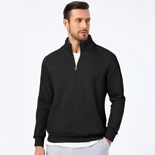 Herren Sweatshirt mit Stehkragen und Reißverschluss