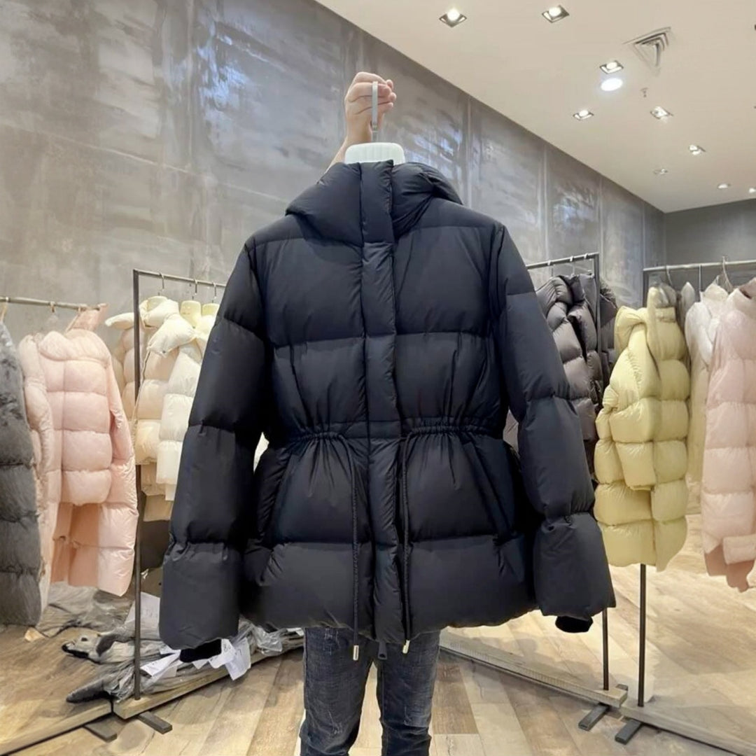 Damen-Winterjacke, tailliert, warm und elegant