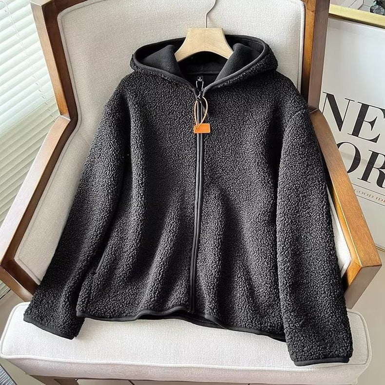 Gefütterte Kapuzenjacke aus Teddyfleece