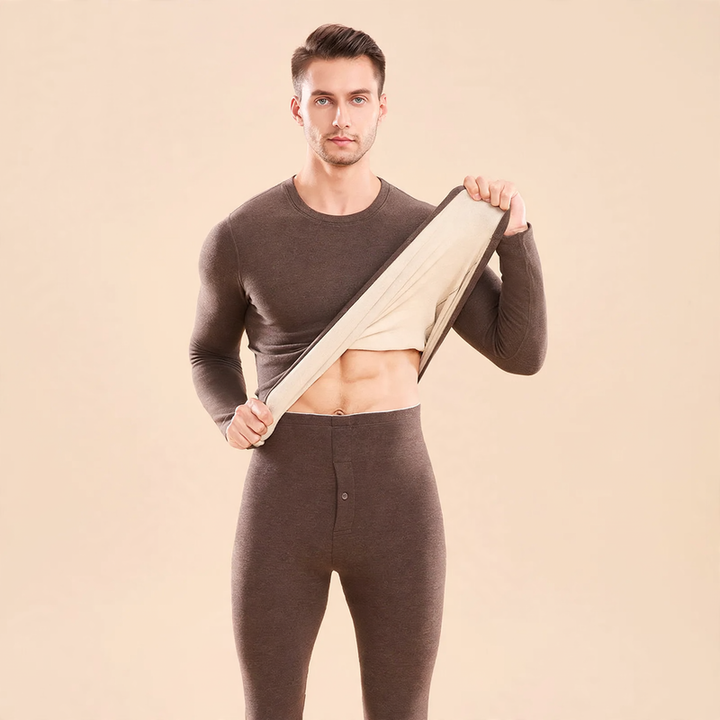 Thermo-Unterwäsche-Set, gefüttert, mit Seide und Wolle
