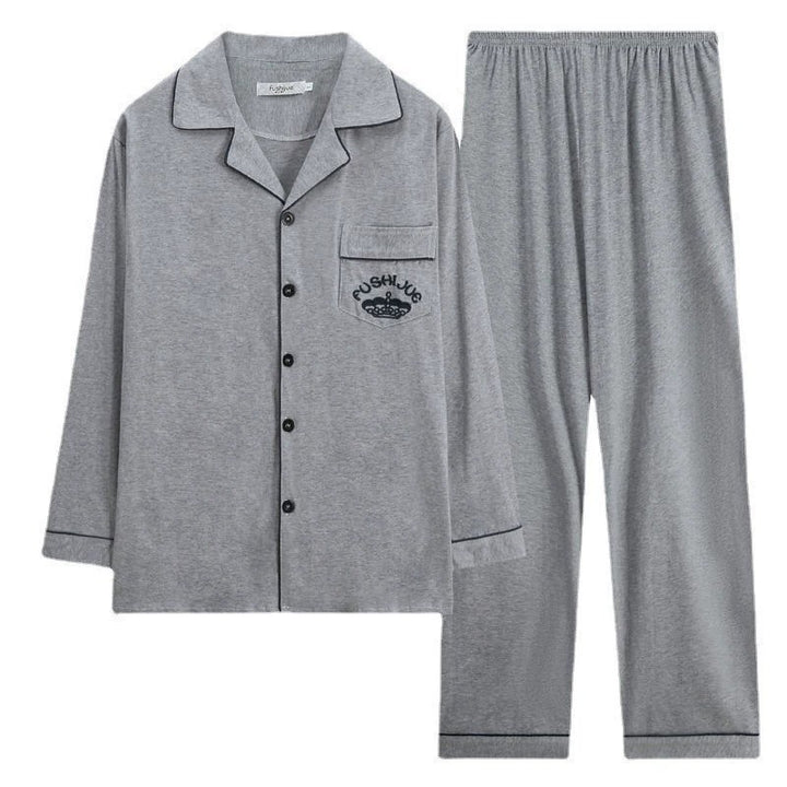 Herren-Pyjama-Set aus reiner Baumwolle, kariert