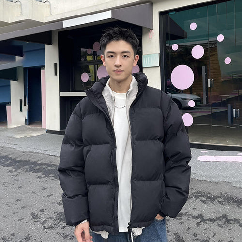 Gefütterte Herren-Winterjacke mit Stehkragen
