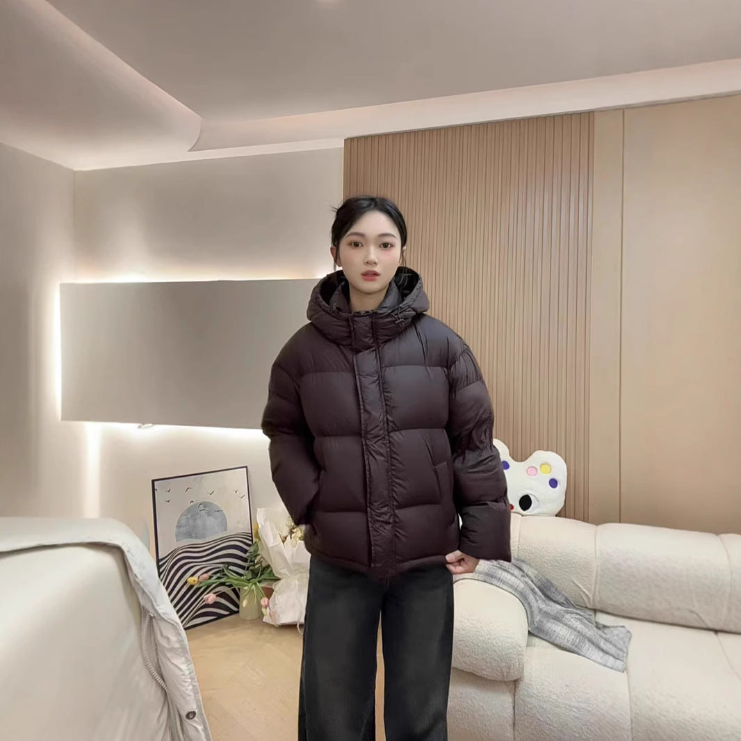 Kurze Daunenjacke mit Kapuze für Damen