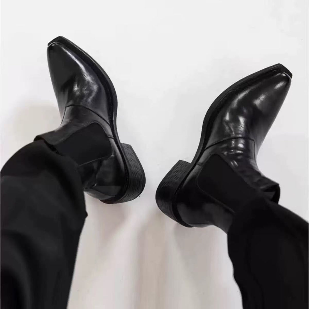 Herren-Chelsea-Boots, Vintage-Stil, Plateau-Sohle
