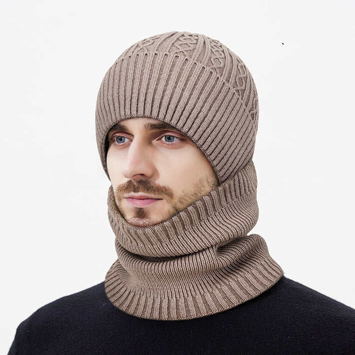 Strickmütze und Halswärmer Set, Einheitsgröße