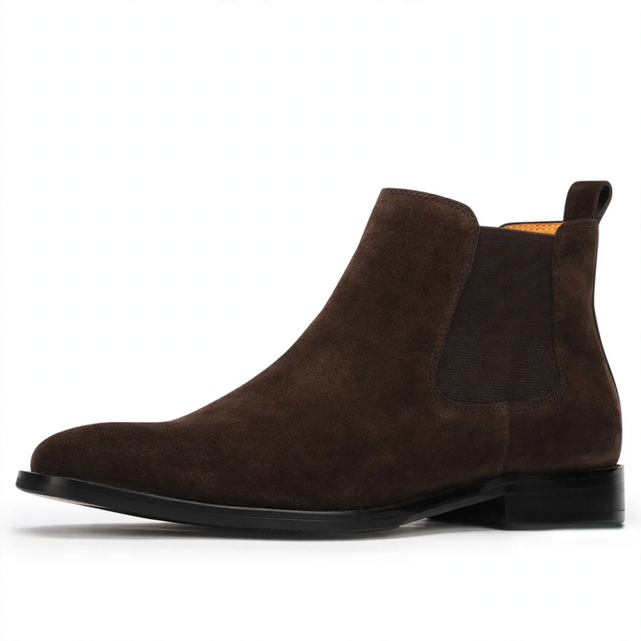 Chelsea-Stiefel für Herren, Leder, mittelhoher Schaft