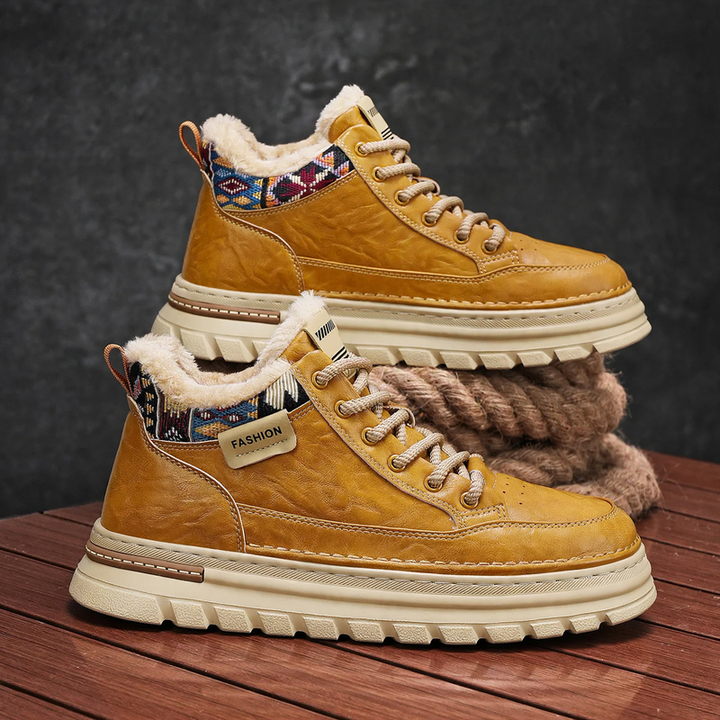 Herren-Winterstiefel, gefüttert, robust