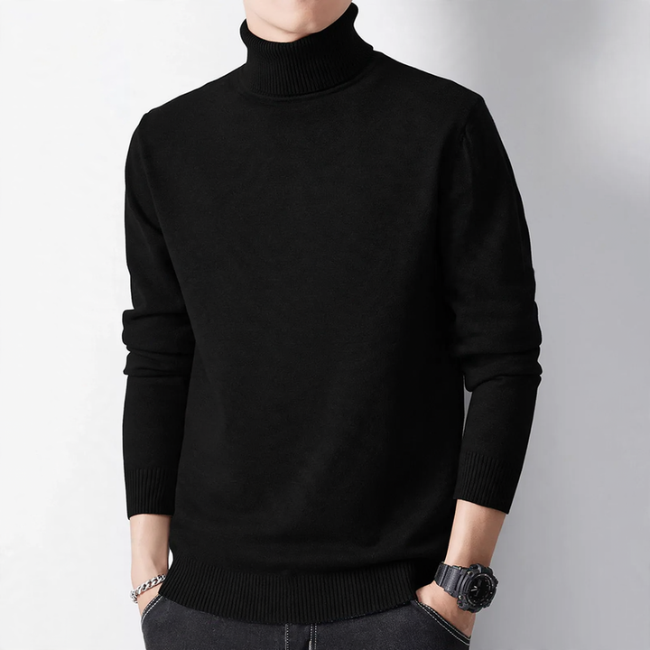 Herren-Pullover mit Rundhalsausschnitt und Innenfutter