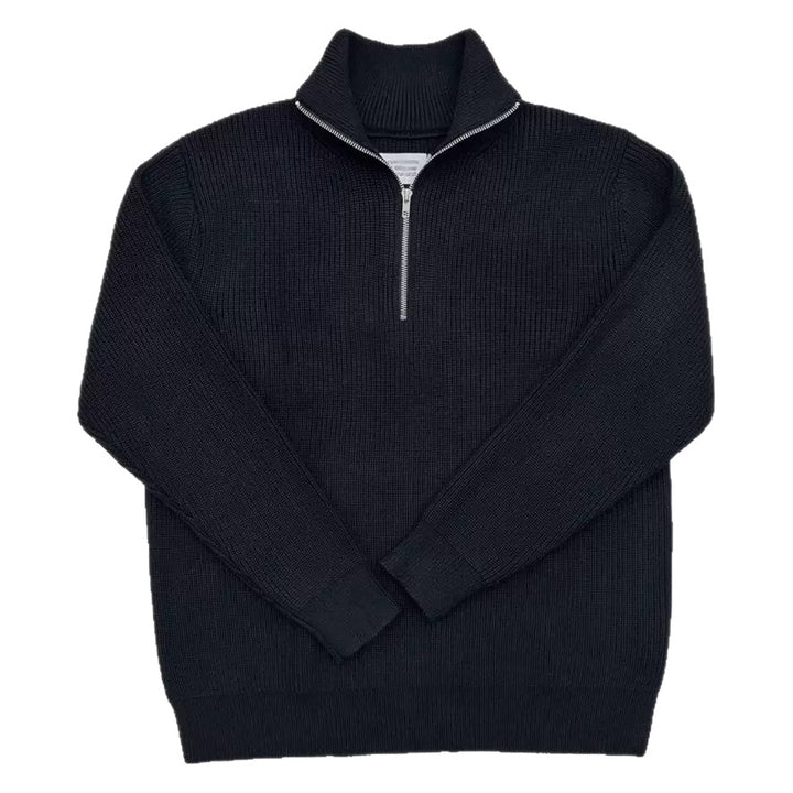 Unisex-Strickpullover mit Reißverschluss, Baumwollmischung