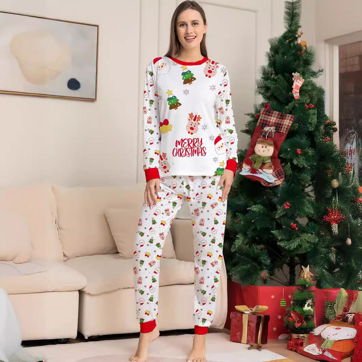 Weihnachts-Schlafanzug-Set für Familien mit Tannenbaum-Motiv