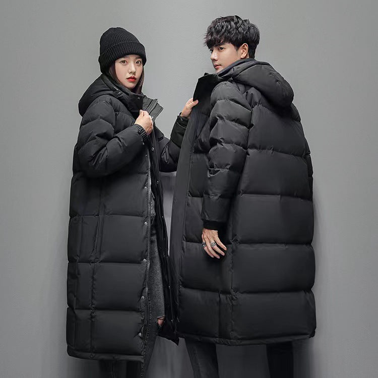 Gefütterte Unisex-Daunenjacke mit Kapuze