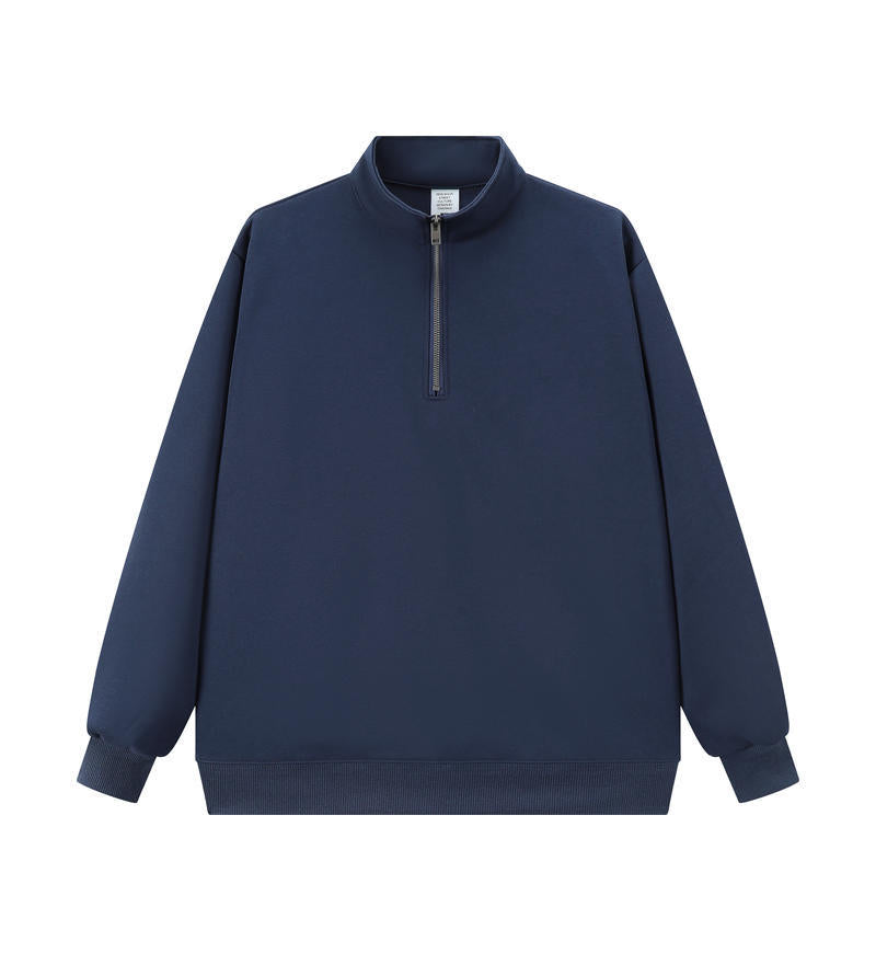 Unisex-Sweatshirt mit Stehkragen und Reißverschluss