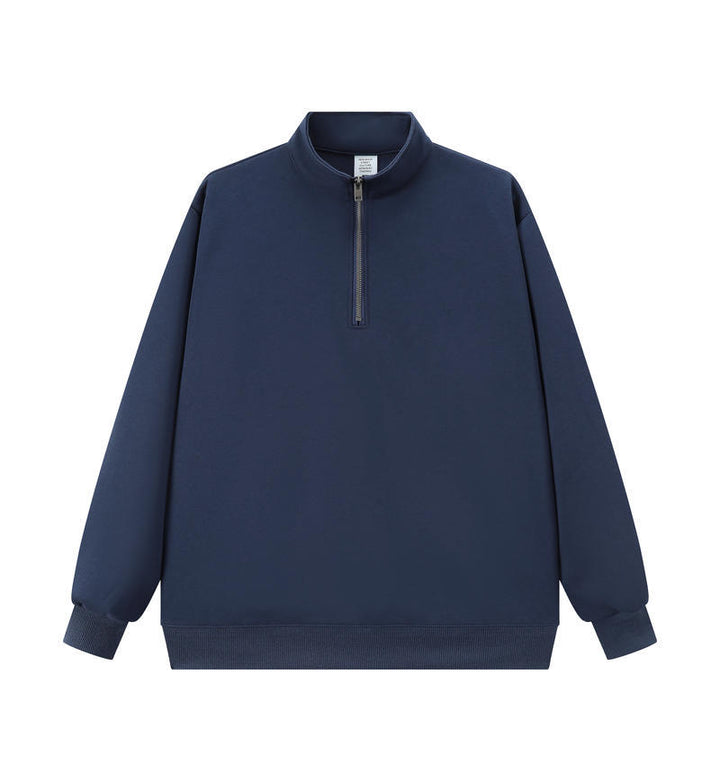 Unisex-Sweatshirt mit Stehkragen und Reißverschluss