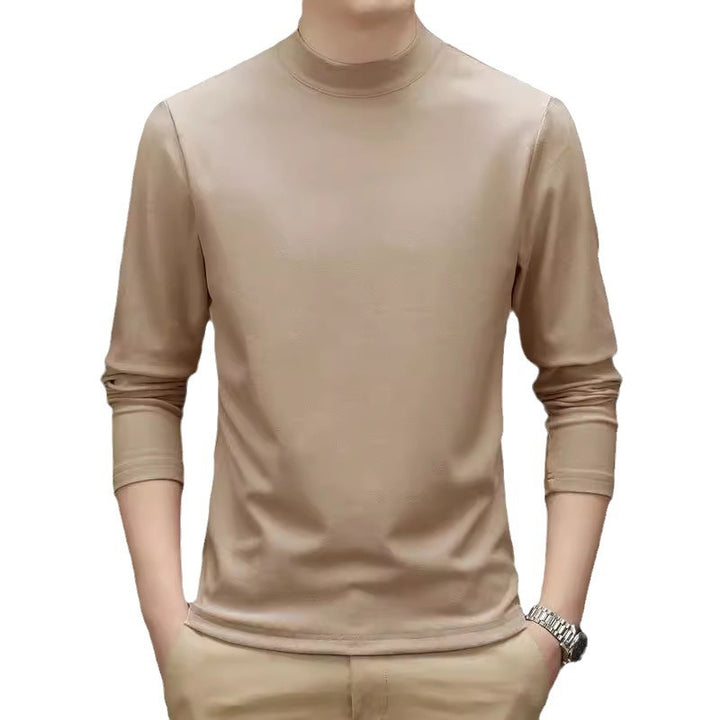 Herren-Langarmshirt mit Stehkragen, gefüttert