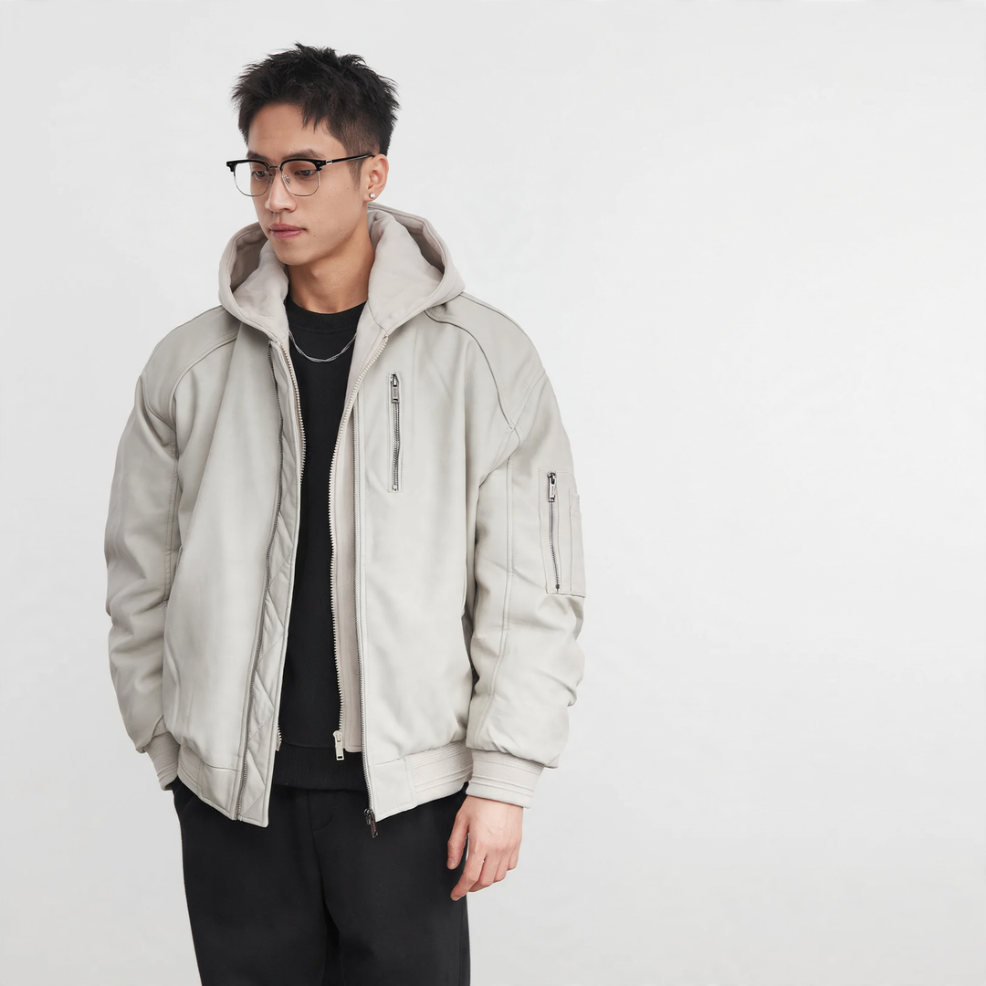 Herren-Daunenjacke, urbaner Stil, strapazierfähig
