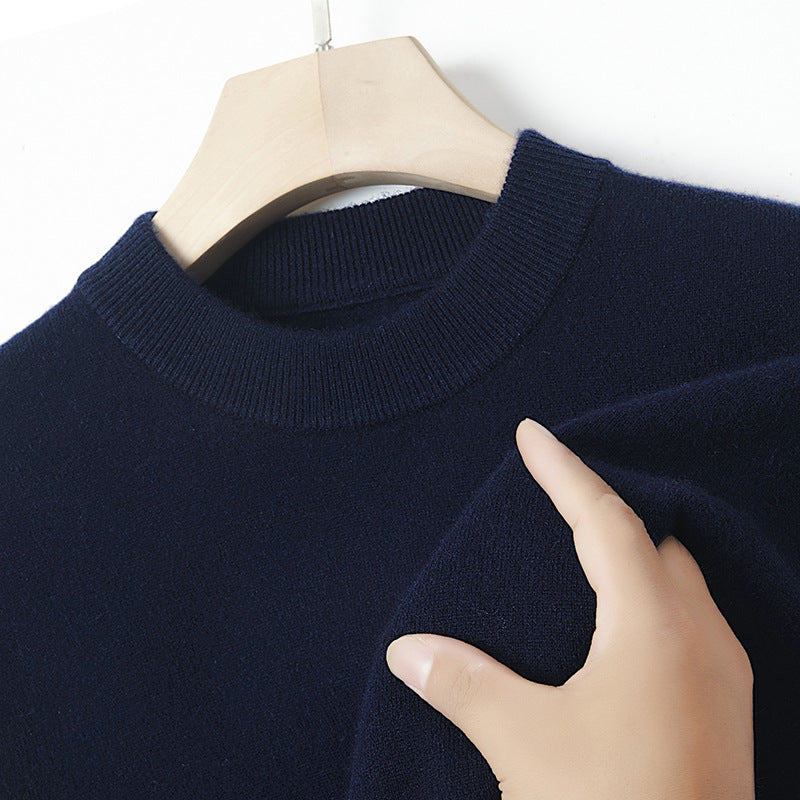 Herren-Kaschmirpullover, einfarbig, wärmend