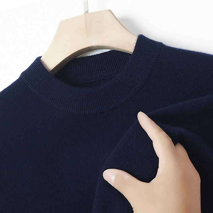 Herren-Kaschmirpullover, einfarbig, wärmend