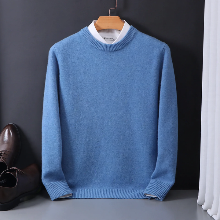 Herren-Strickpullover, Rundhals, locker